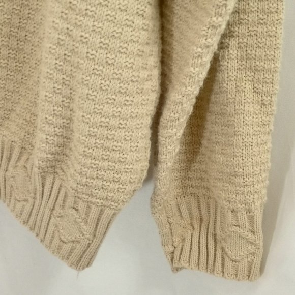 Liz Thomas LT Casuals Women's Size Large Embroidered Acrylic Tan Sweater - Picture 9 of 10